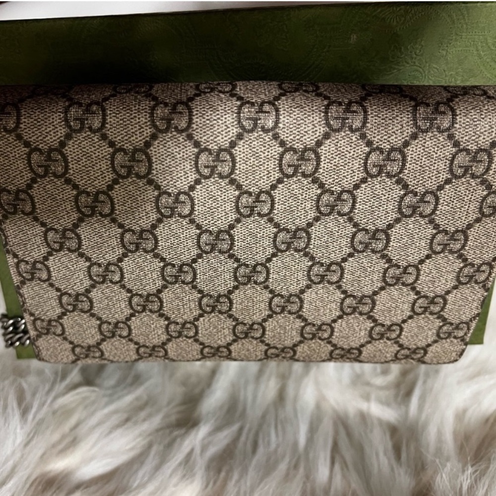 Authentic Gucci Dionysus Supreme Monogram Wallet on Chain Bag - Picture 7 of 9